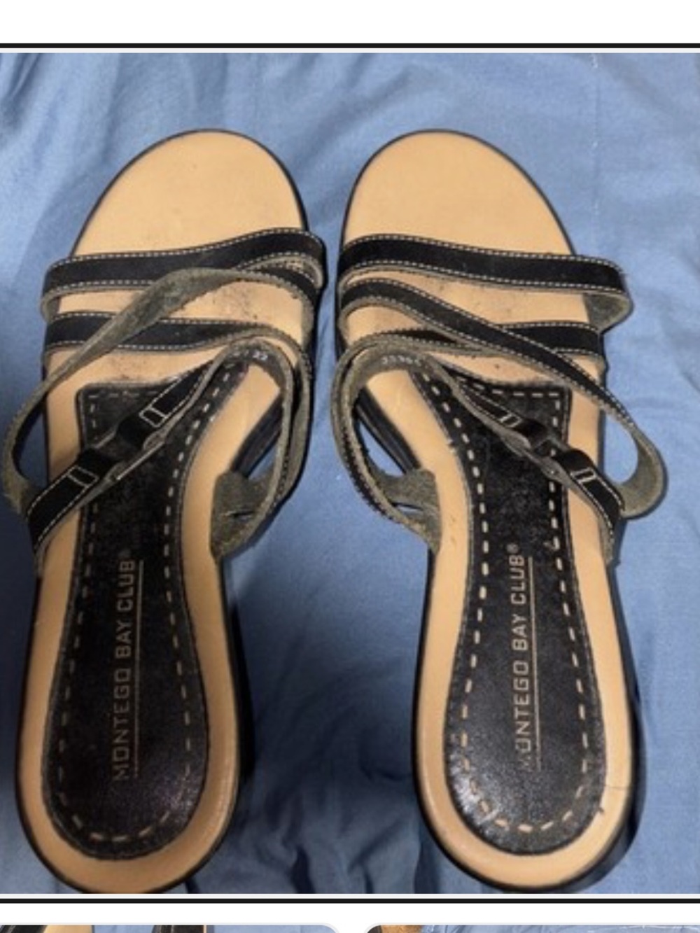 Montego Bay Club Black Multi-Strap Women's Mules